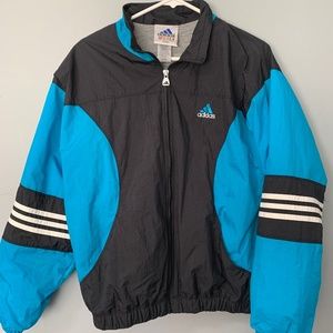 Adidas Windbreaker baby blue and black